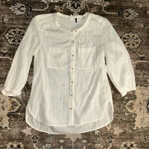 White Button-Up Women's Top
